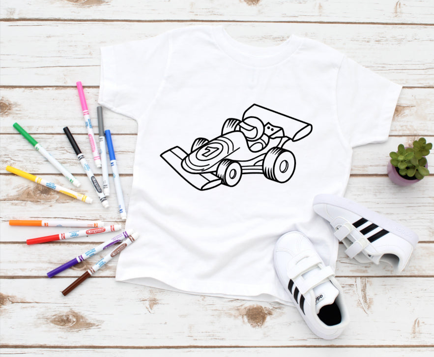 Race Car Coloring - Childrens